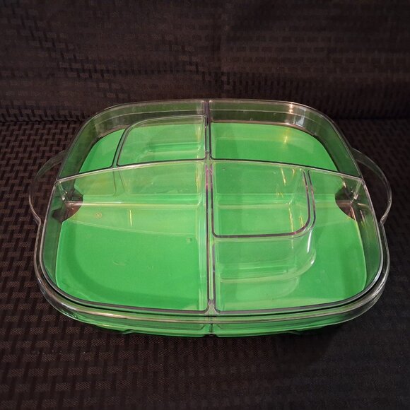 Pampered Chef Large Square Cool&Serve Tray Fruit/Veggie/Chips Dip Deviled Eggs - Picture 7 of 13